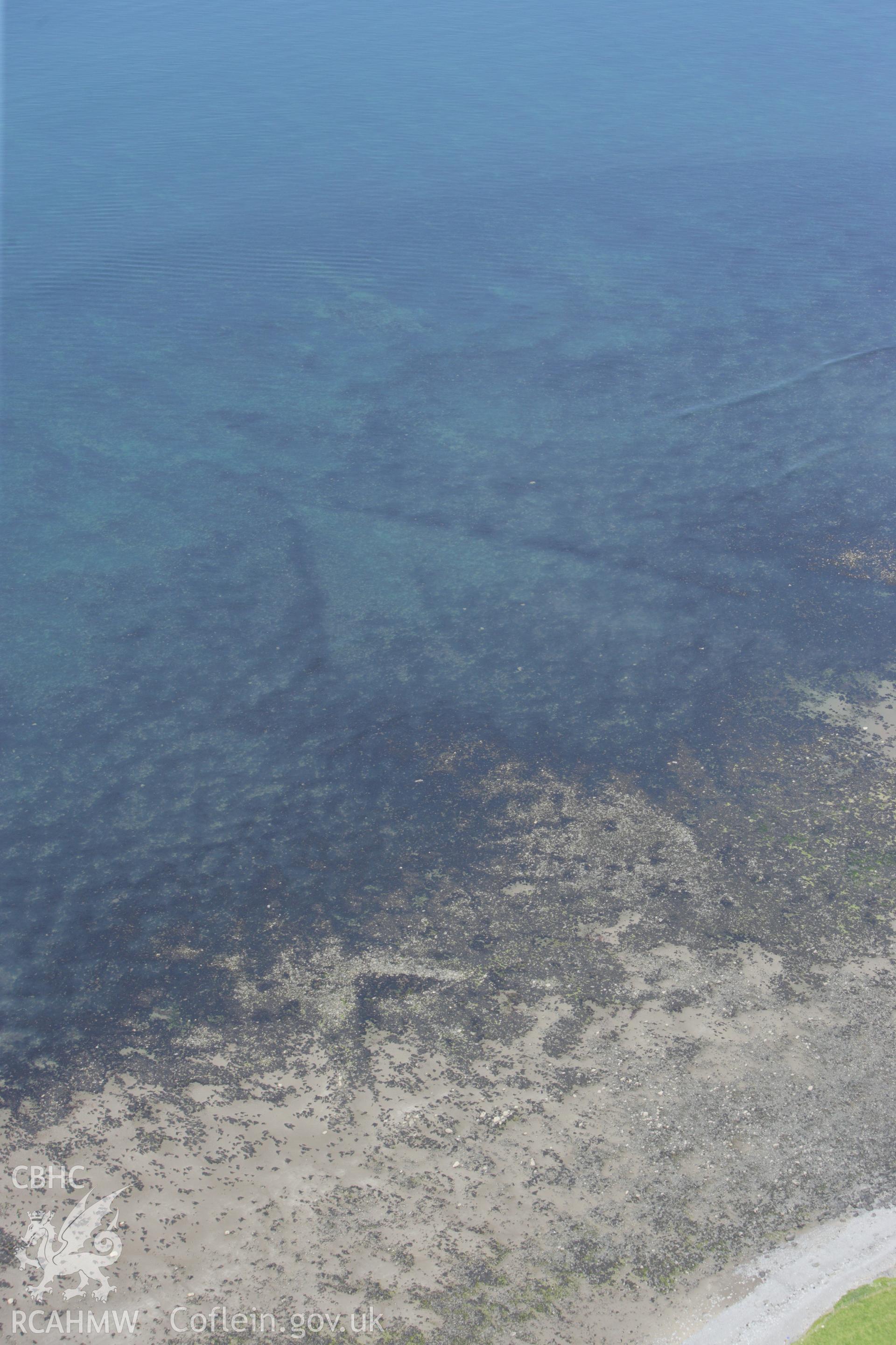 RCAHMW colour oblique aerial photograph of Mynachdy'r-Graig Fish Trap I. Taken on 02 June 2009 by Toby Driver