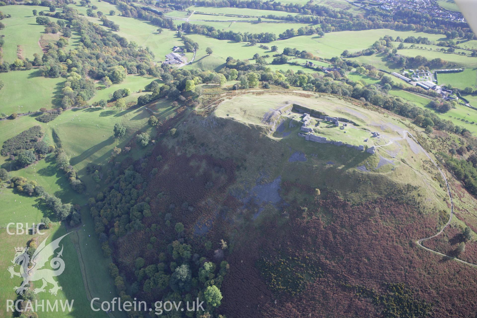 RCAHMW colour oblique aerial photograph of Castell Dinas Bran. Taken on 13 October 2009 by Toby Driver