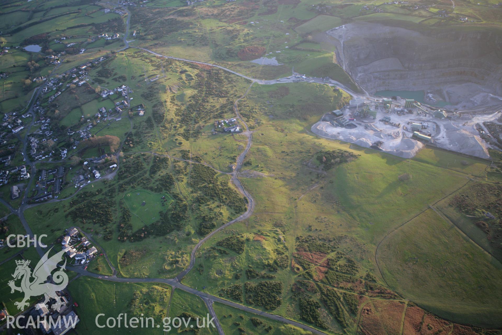RCAHMW colour oblique aerial photograph of Catch (Halkyn). Taken on 10 December 2009 by Toby Driver