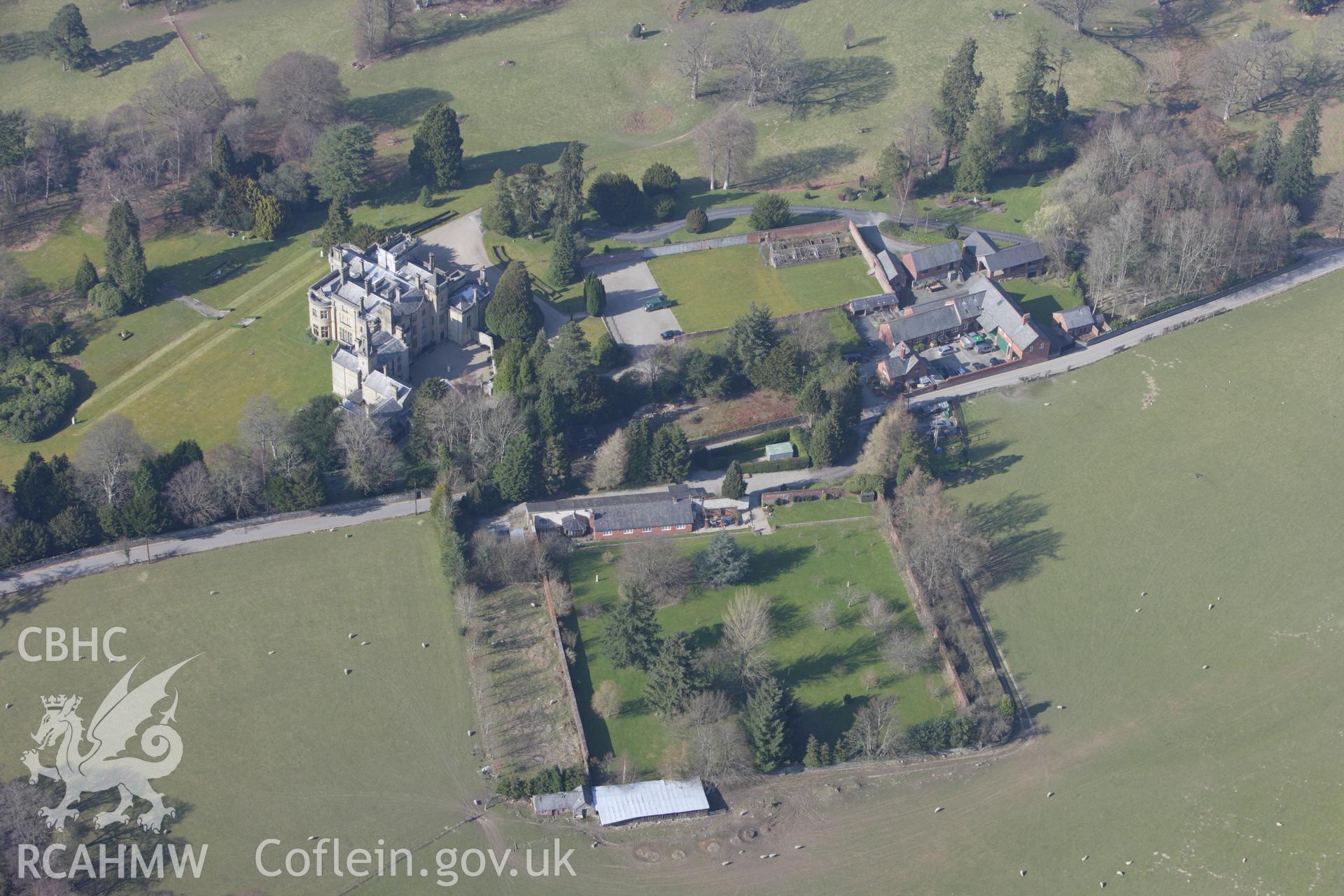 RCAHMW colour oblique photograph of Pale Hall. Taken by Toby Driver on 18/03/2009.