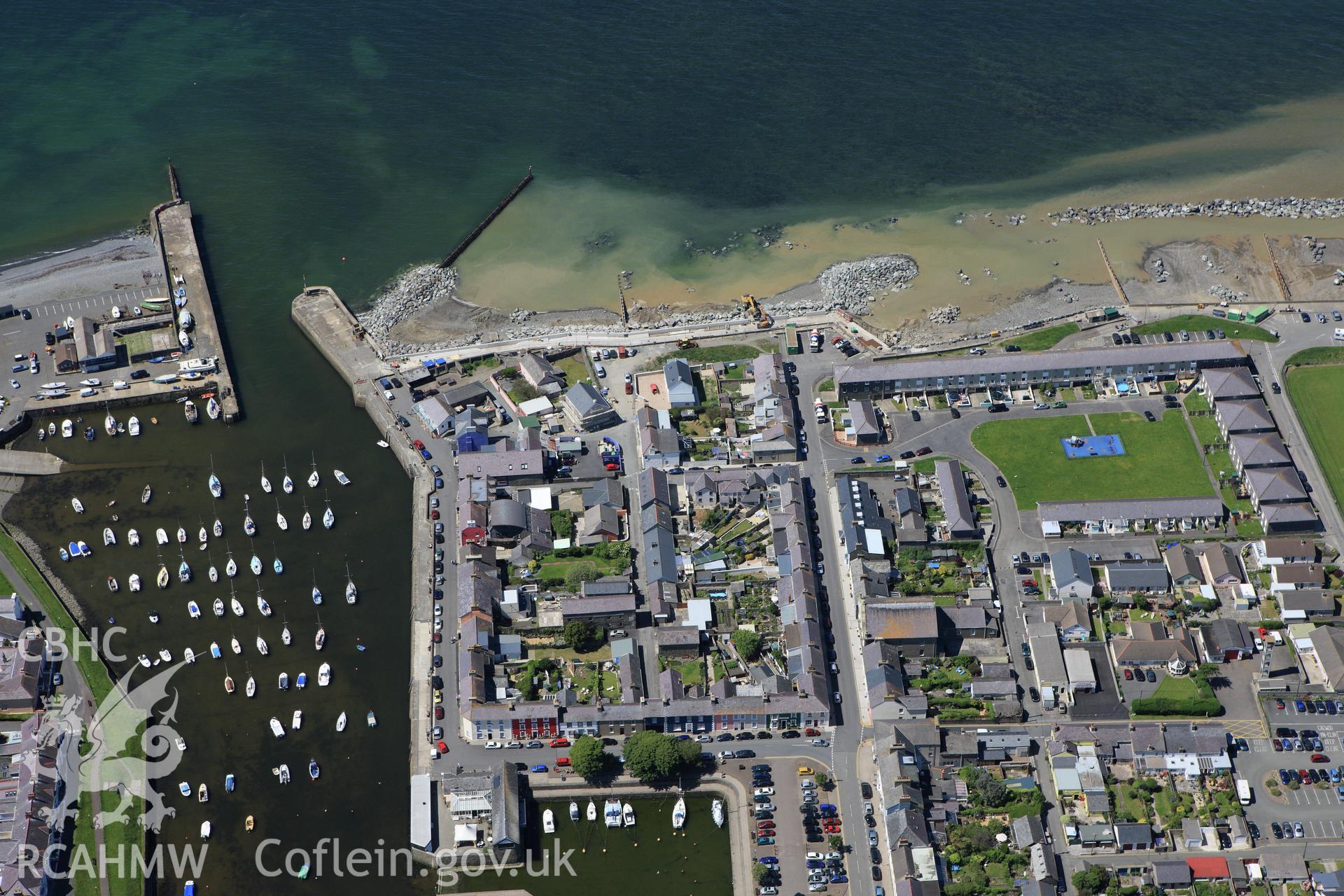 RCAHMW colour oblique aerial photograph of Aberaeron. Taken on 01 June 2009 by Toby Driver