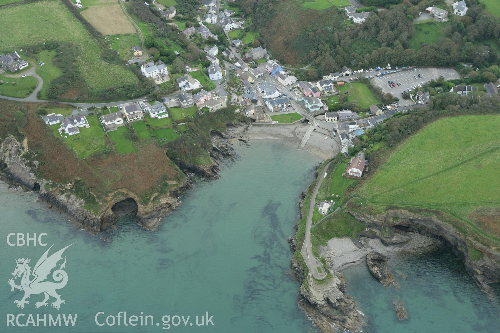RCAHMW colour oblique aerial photograph of Little Haven. Taken on 14 October 2009 by Toby Driver