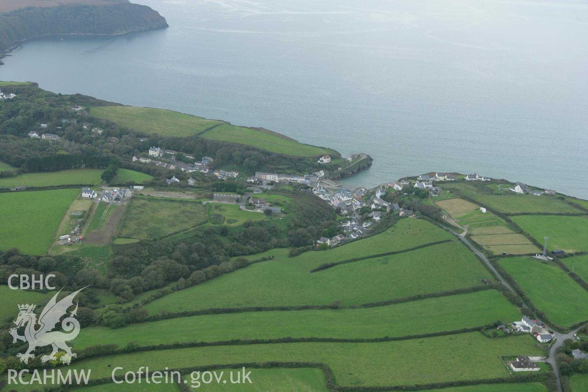 RCAHMW colour oblique aerial photograph of Little Haven. Taken on 14 October 2009 by Toby Driver