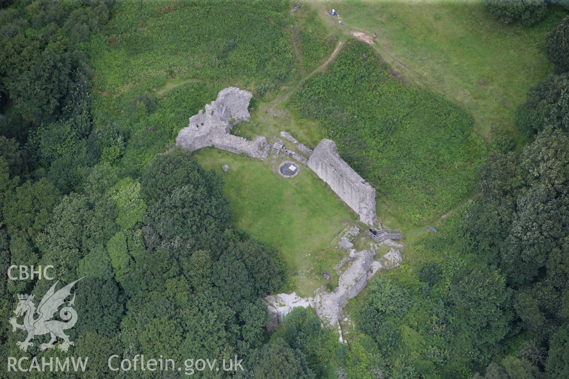 RCAHMW colour oblique aerial photograph of Caergwrle Castle. Taken on 30 July 2009 by Toby Driver