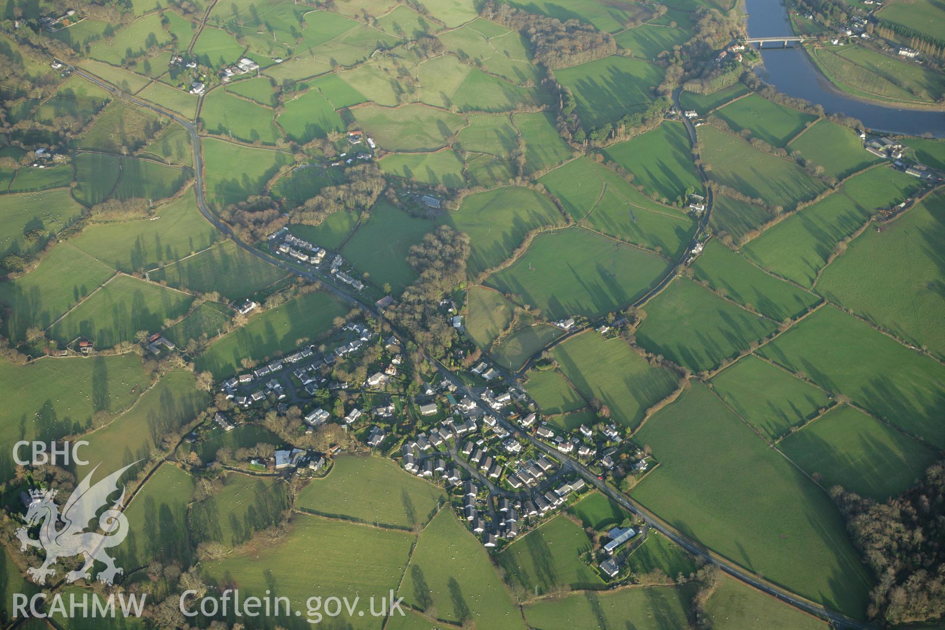 RCAHMW colour oblique aerial photograph of Tyn y Groes. Taken on 10 December 2009 by Toby Driver