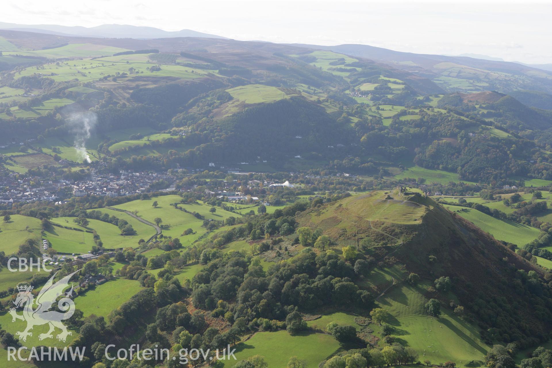 RCAHMW colour oblique aerial photograph of Castell Dinas Bran. Taken on 13 October 2009 by Toby Driver
