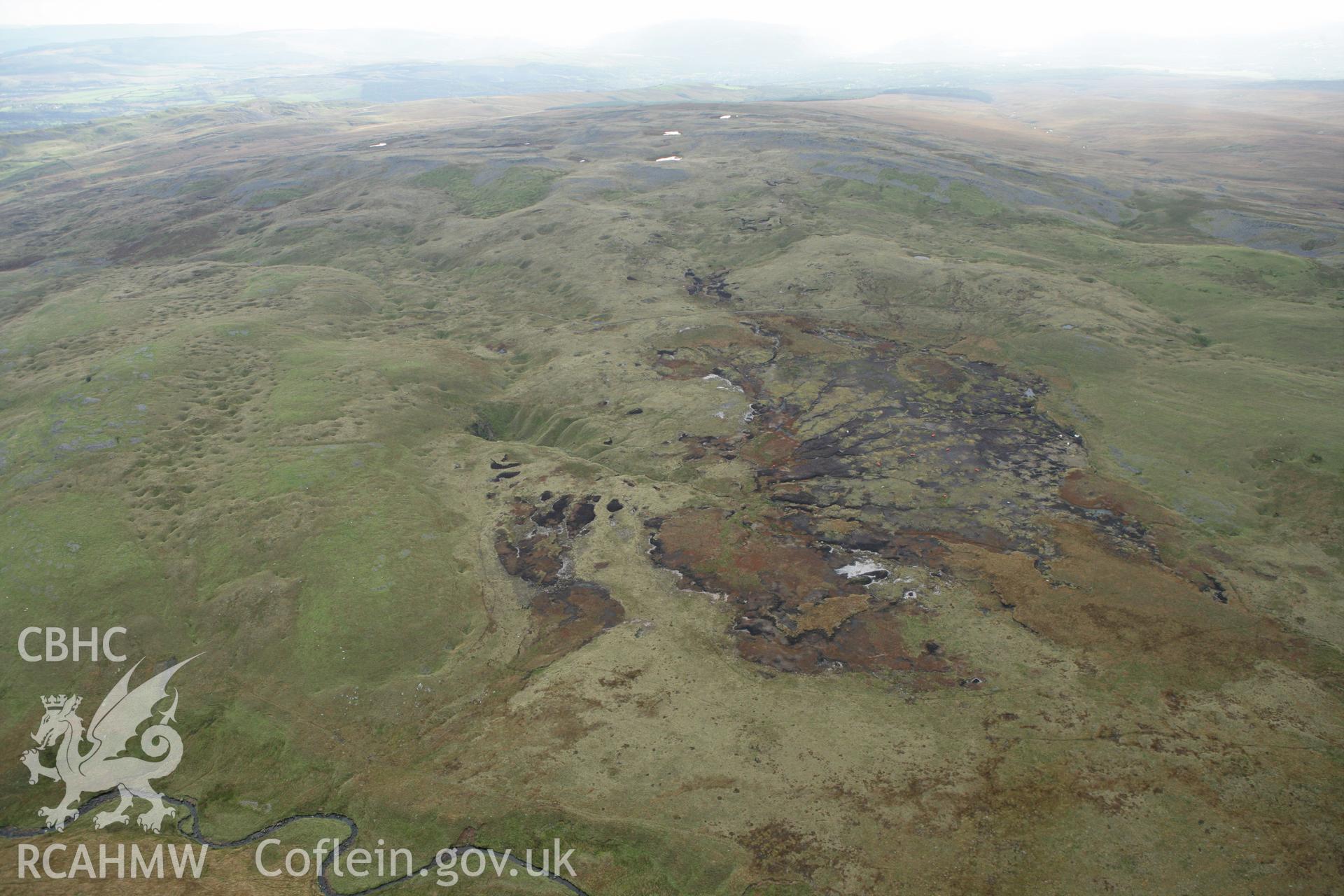 RCAHMW colour oblique aerial photograph of Waun Fignen Felen bog. Taken on 14 October 2009 by Toby Driver