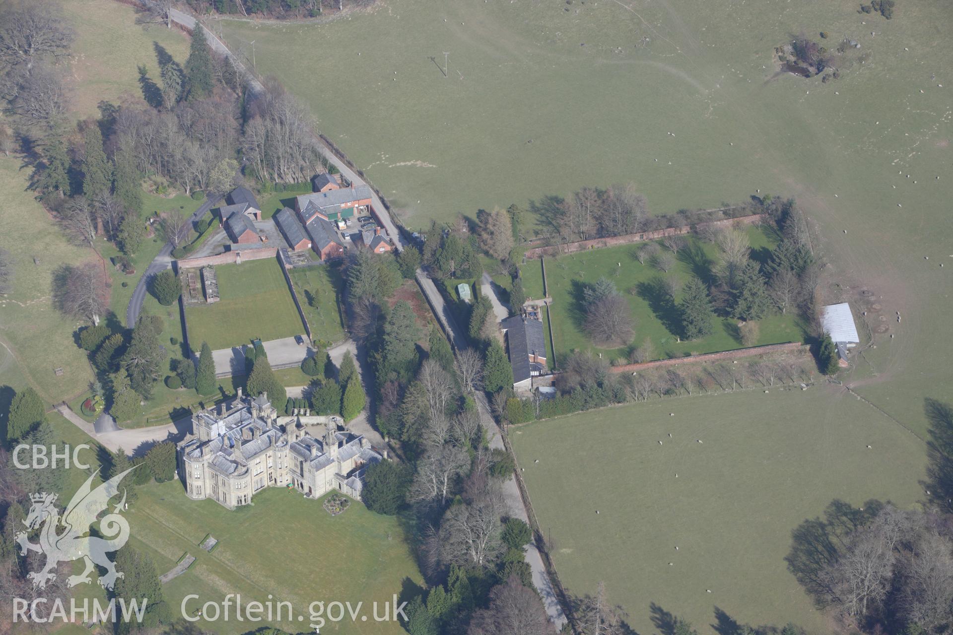 RCAHMW colour oblique photograph of Pale Hall. Taken by Toby Driver on 18/03/2009.