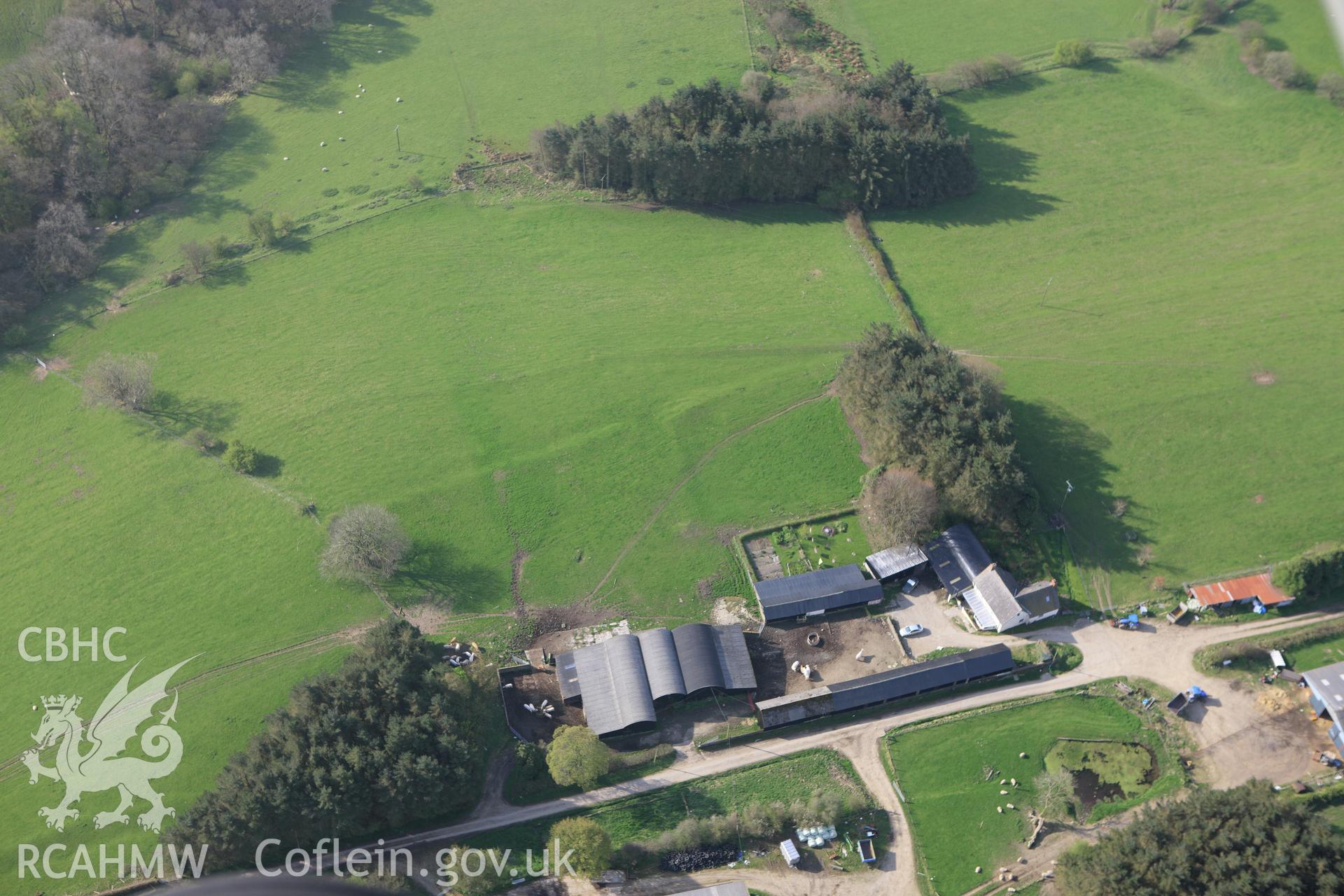 RCAHMW colour oblique aerial photograph of earthworks, Blaen y Cwm. Taken on 21 April 2009 by Toby Driver
