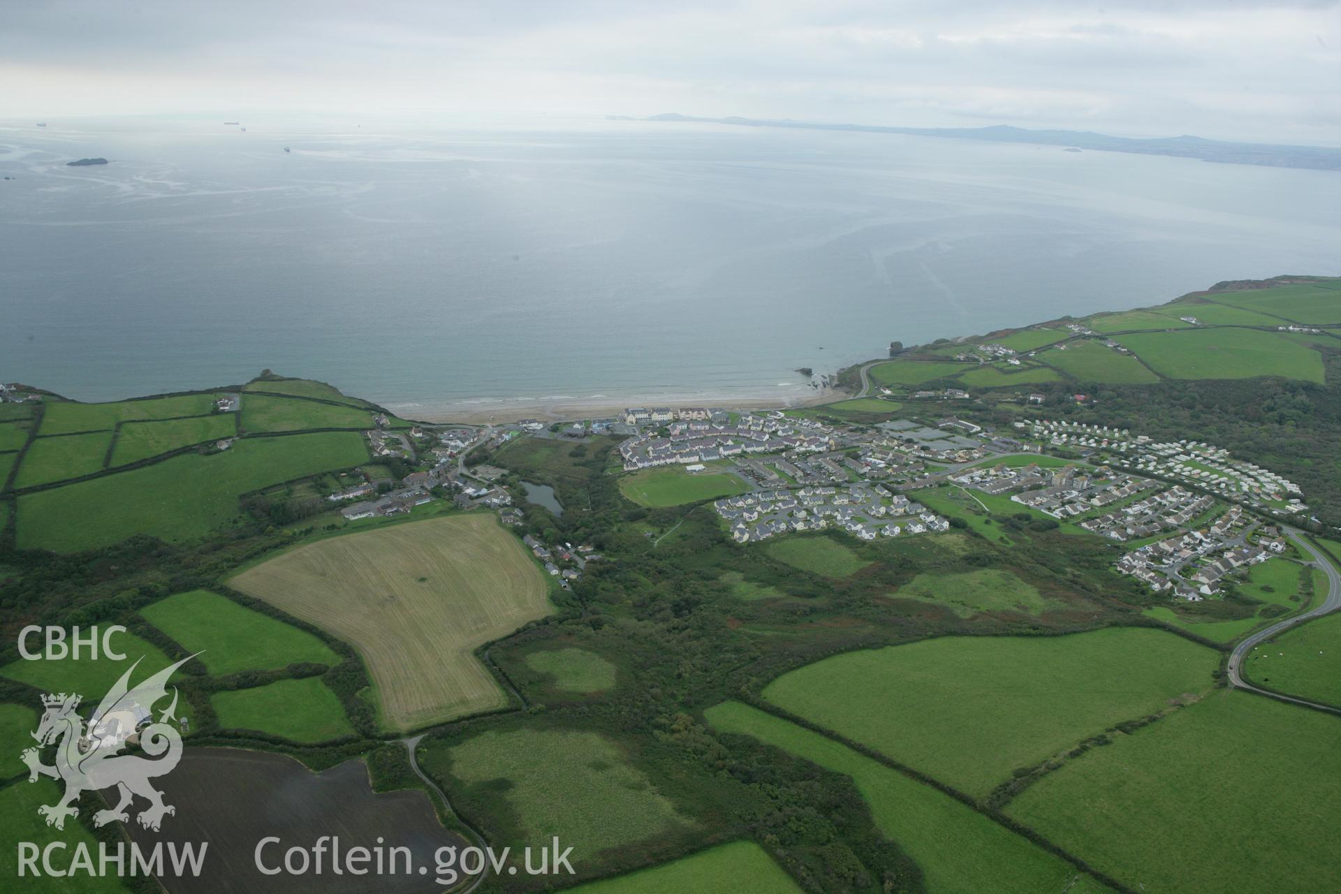 RCAHMW colour oblique aerial photograph of Broadhaven. Taken on 14 October 2009 by Toby Driver