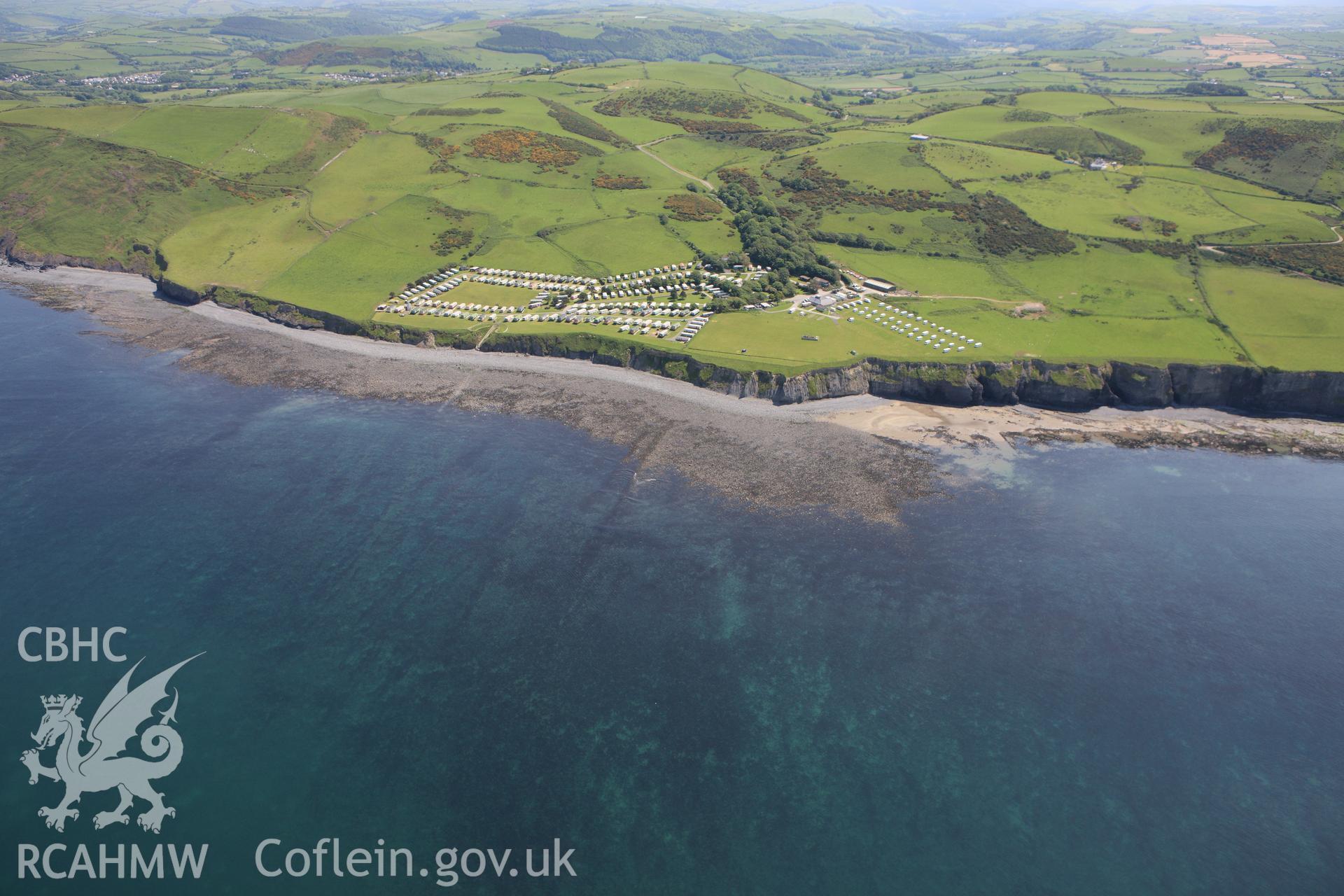 RCAHMW colour oblique aerial photograph of Morfa Bychan foreshore, non-archaeological view. Taken on 02 June 2009 by Toby Driver