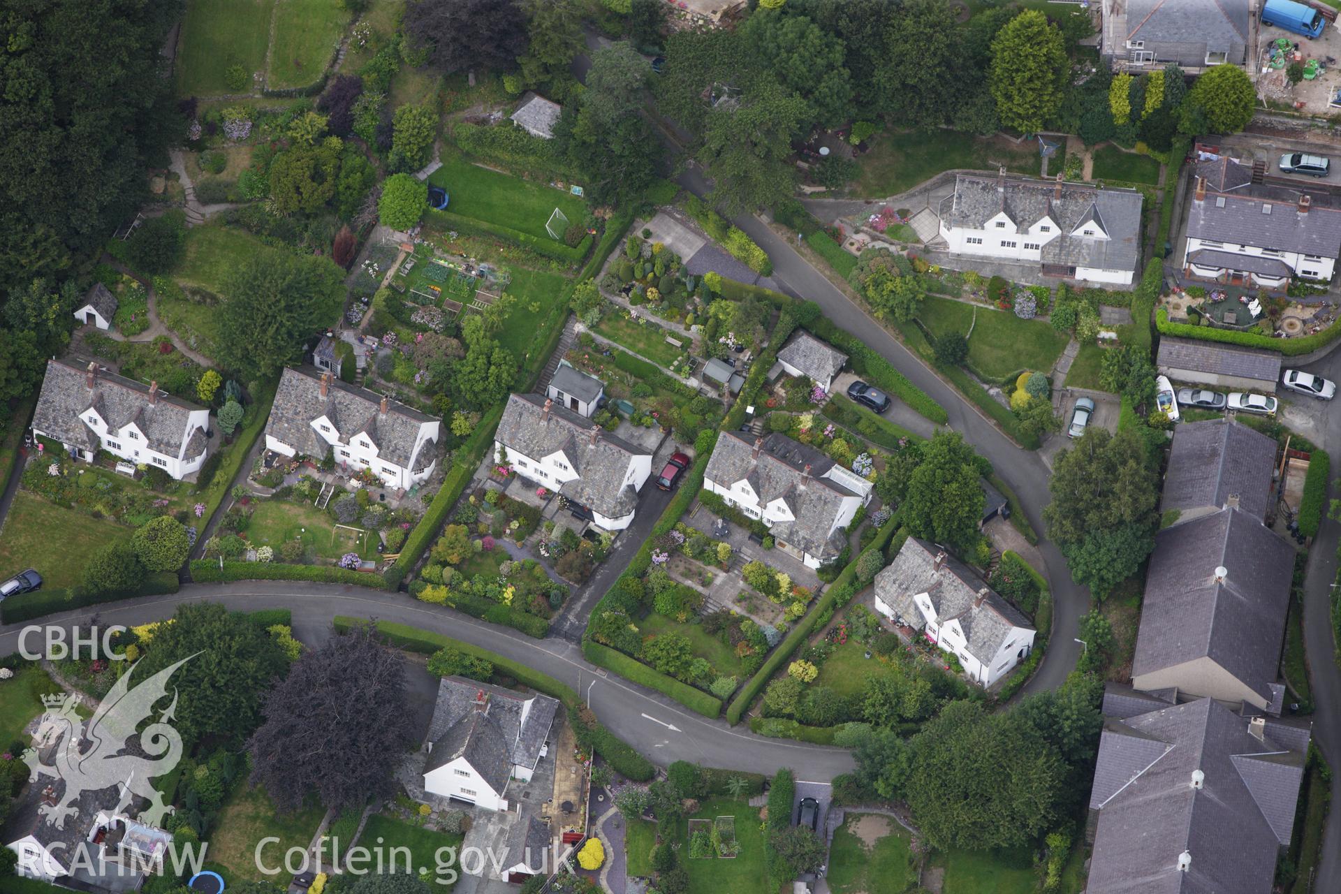 RCAHMW colour oblique aerial photograph of The Close, Llanfairfechan. Taken on 06 August 2009 by Toby Driver