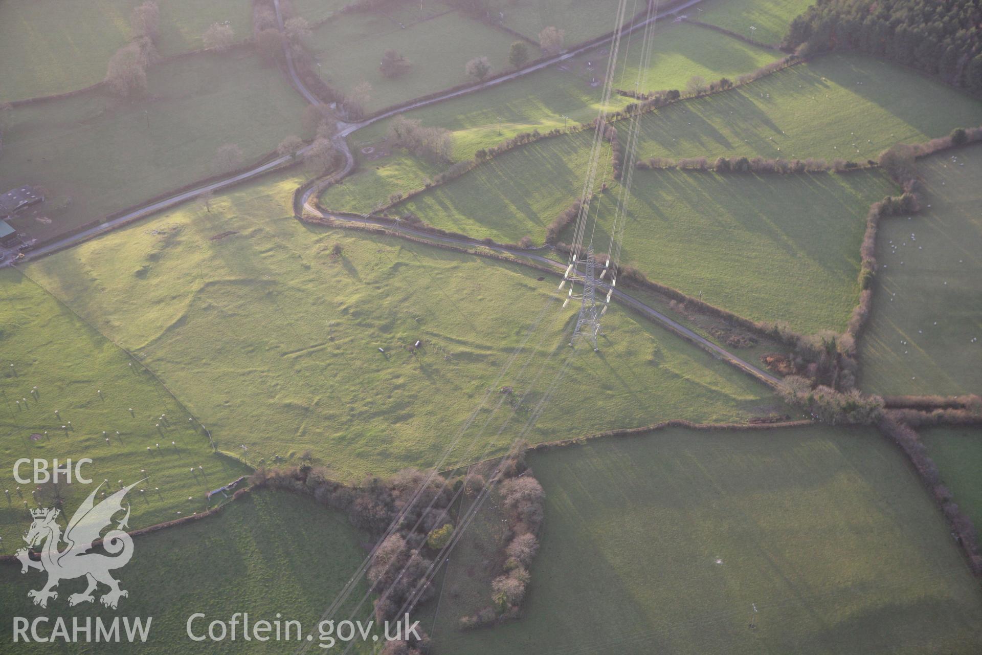 RCAHMW colour oblique aerial photograph of Pant Field System. Taken on 10 December 2009 by Toby Driver