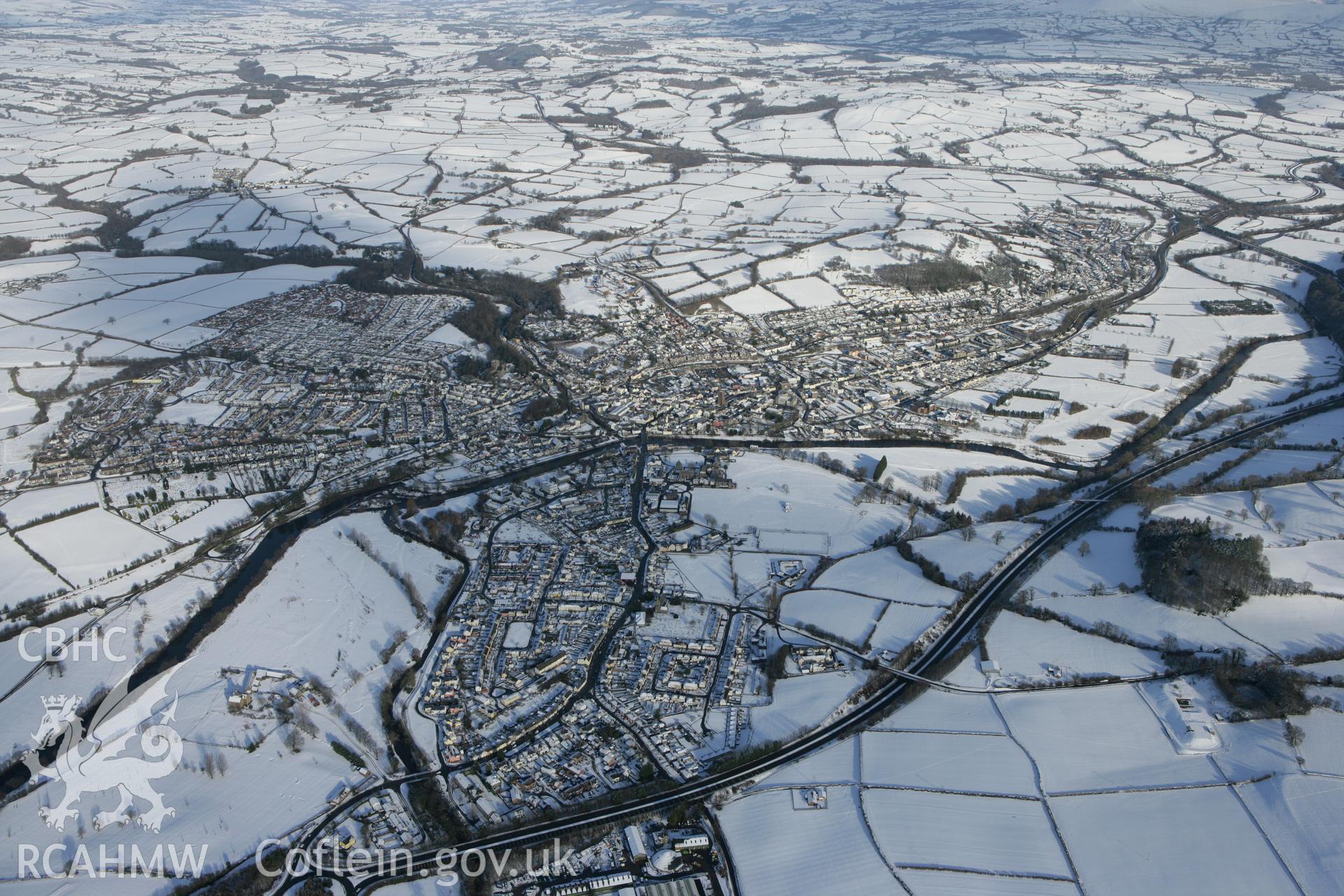 RCAHMW colour oblique photograph of Brecon. Taken by Toby Driver on 06/02/2009.