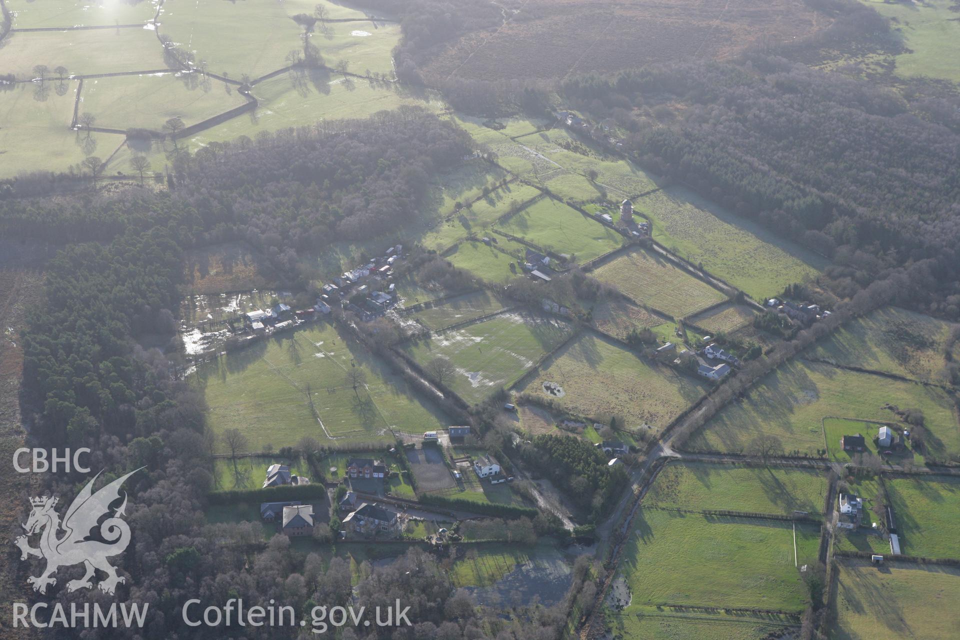 RCAHMW colour oblique photograph of Bettisfield windmill, Cadney Bank. Taken by Toby Driver on 21/01/2009.