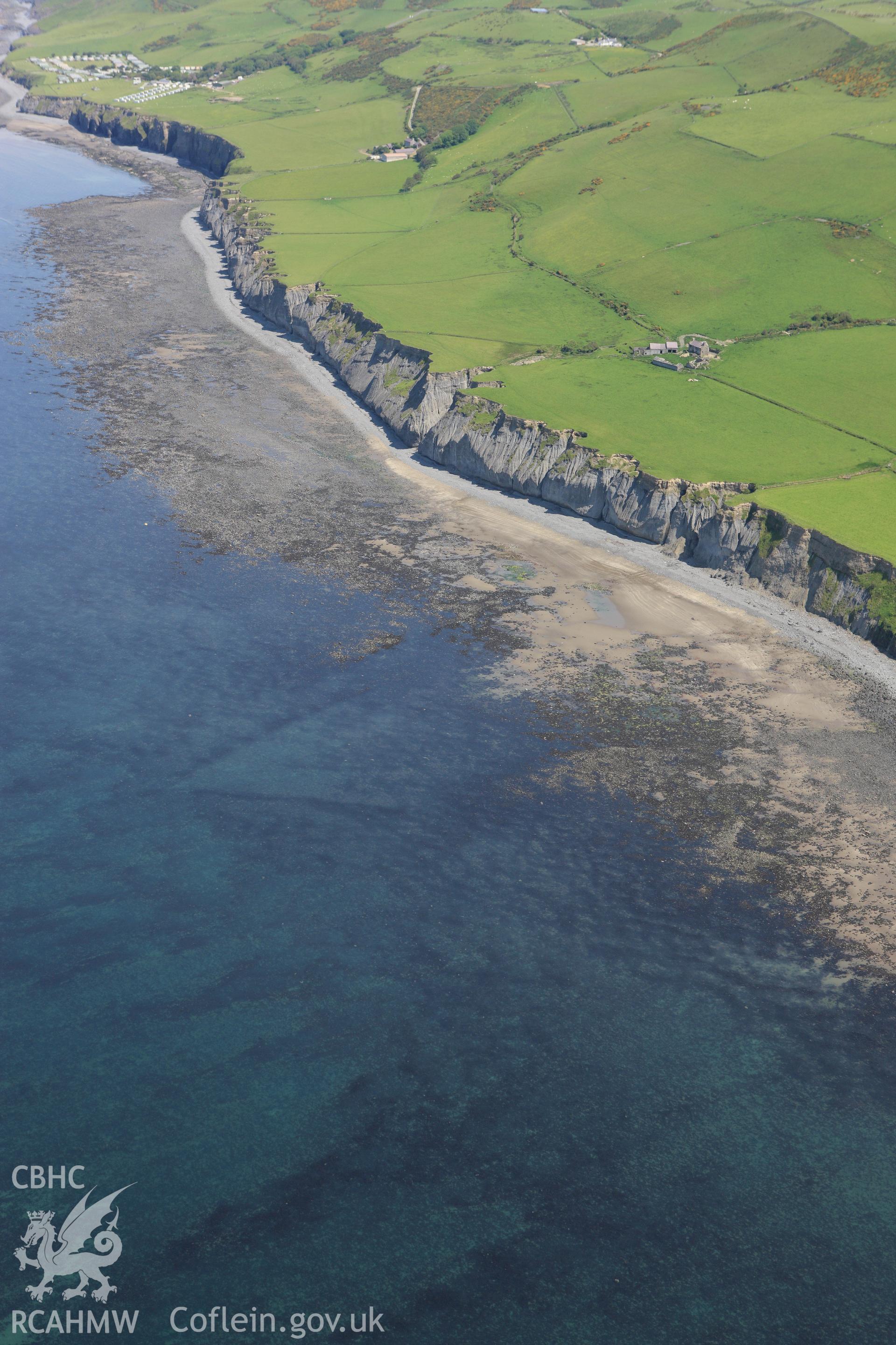 RCAHMW colour oblique aerial photograph of Mynachdy'r-Graig Fish Trap I. Taken on 02 June 2009 by Toby Driver