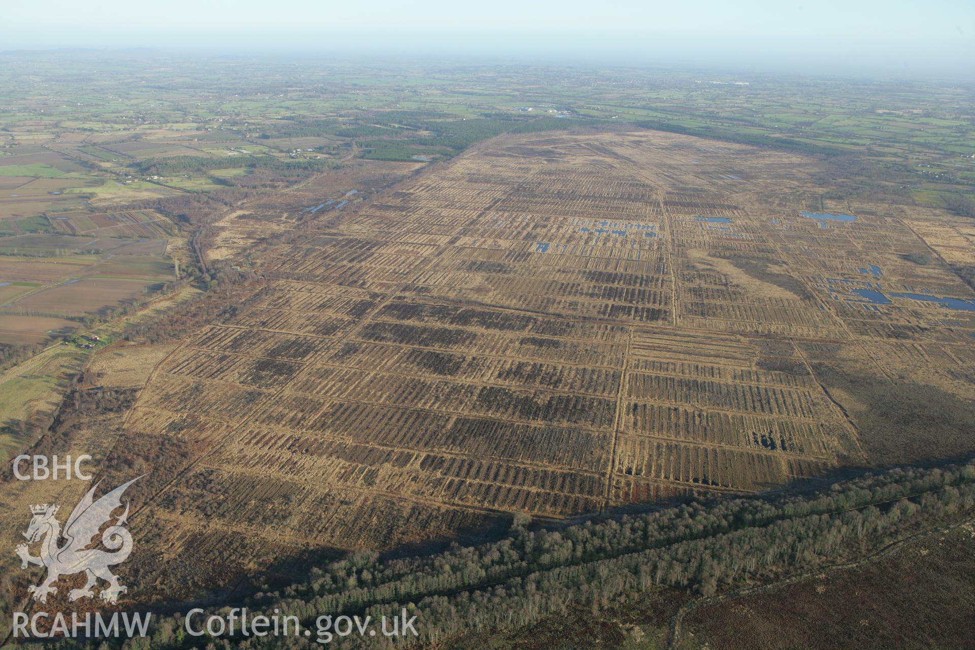 RCAHMW colour oblique photograph of Fenn's Moss, from the south. Taken by Toby Driver on 21/01/2009.