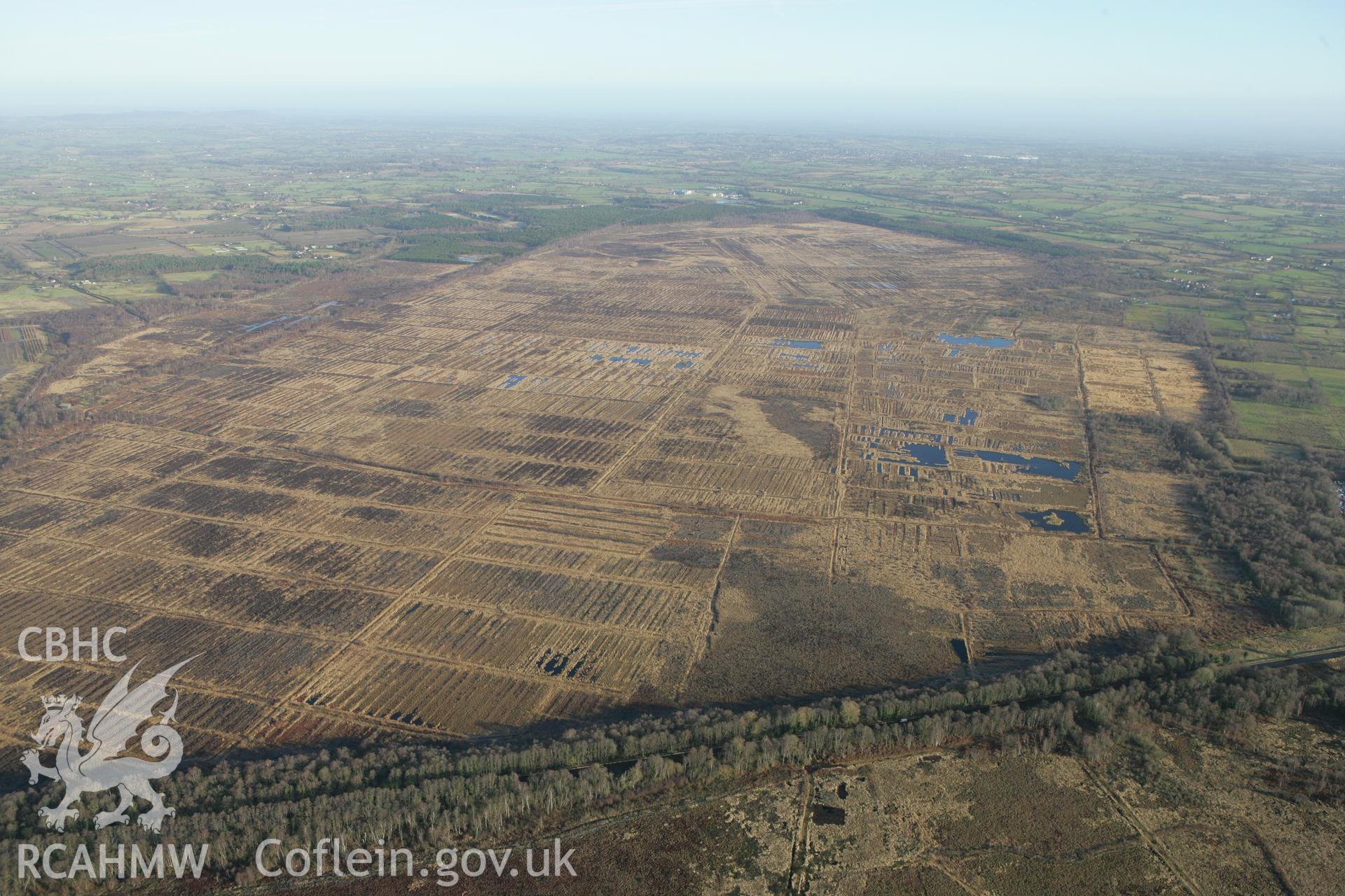 RCAHMW colour oblique photograph of Fenn's Moss, from the south. Taken by Toby Driver on 21/01/2009.
