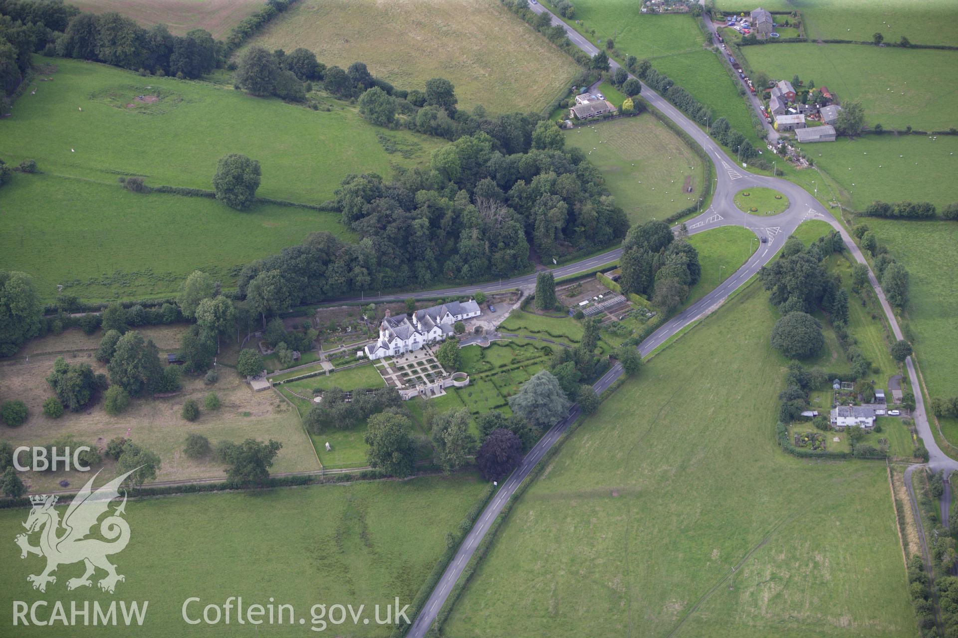 RCAHMW colour oblique aerial photograph of Corton House. Taken on 23 July 2009 by Toby Driver