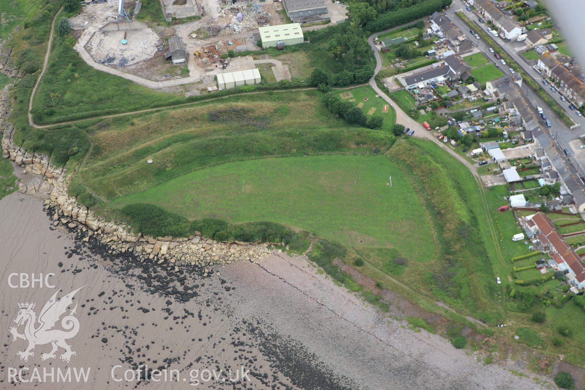 RCAHMW colour oblique aerial photograph of Sudbrook Fort, Portskewett. Taken on 09 July 2009 by Toby Driver