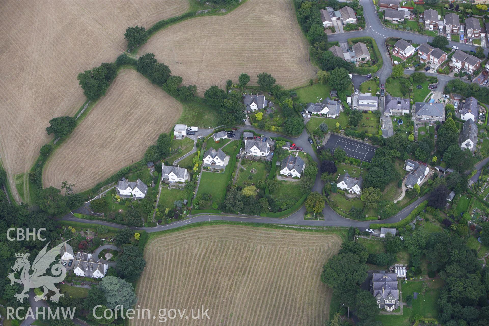 RCAHMW colour oblique aerial photograph of Green Hills, The Close, Llanfairfechan. Taken on 06 August 2009 by Toby Driver