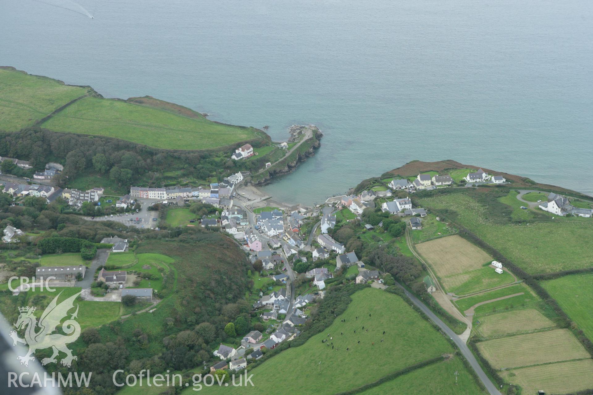 RCAHMW colour oblique aerial photograph of Little Haven. Taken on 14 October 2009 by Toby Driver
