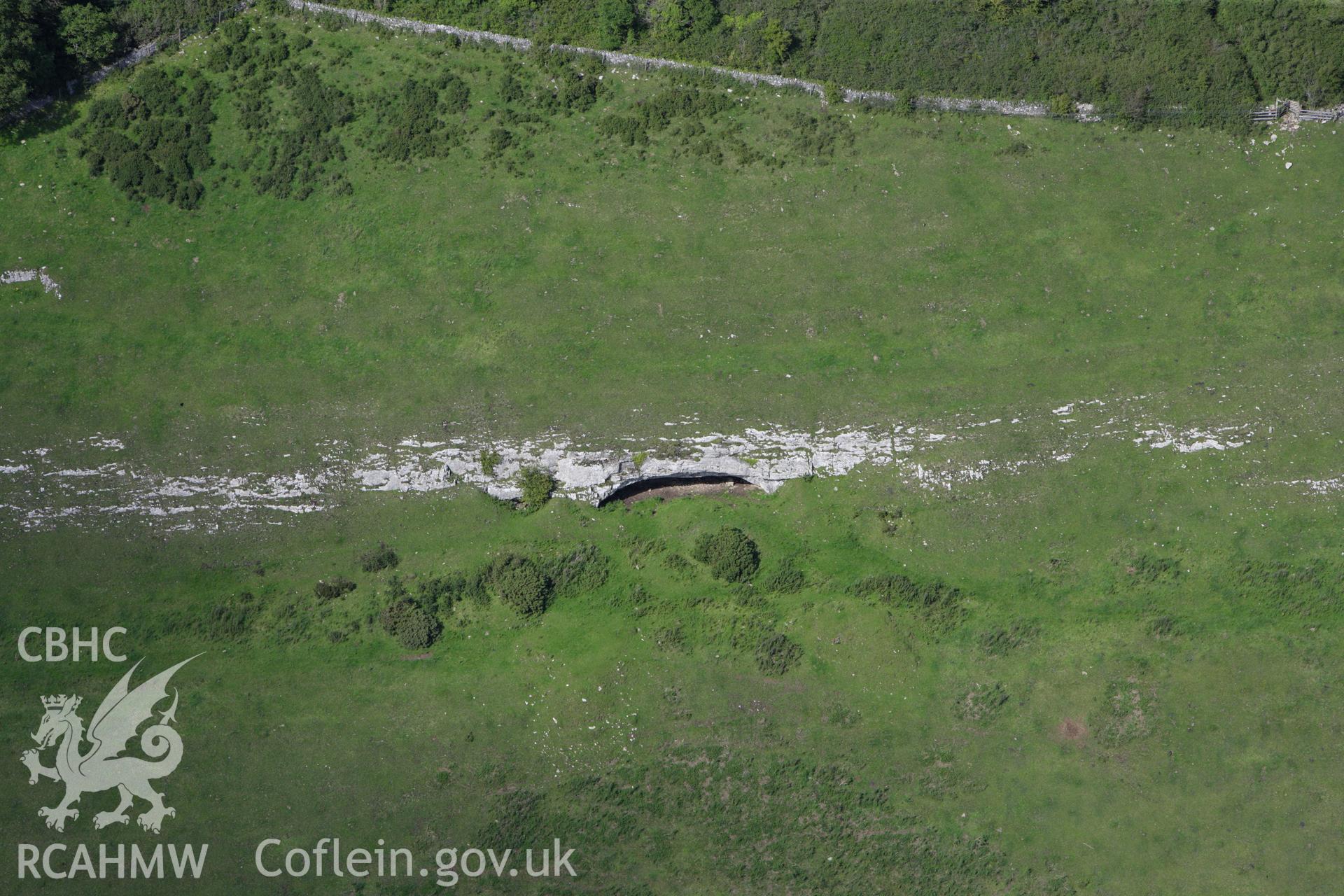 RCAHMW colour oblique aerial photograph of Gop Cave. Taken on 30 July 2009 by Toby Driver
