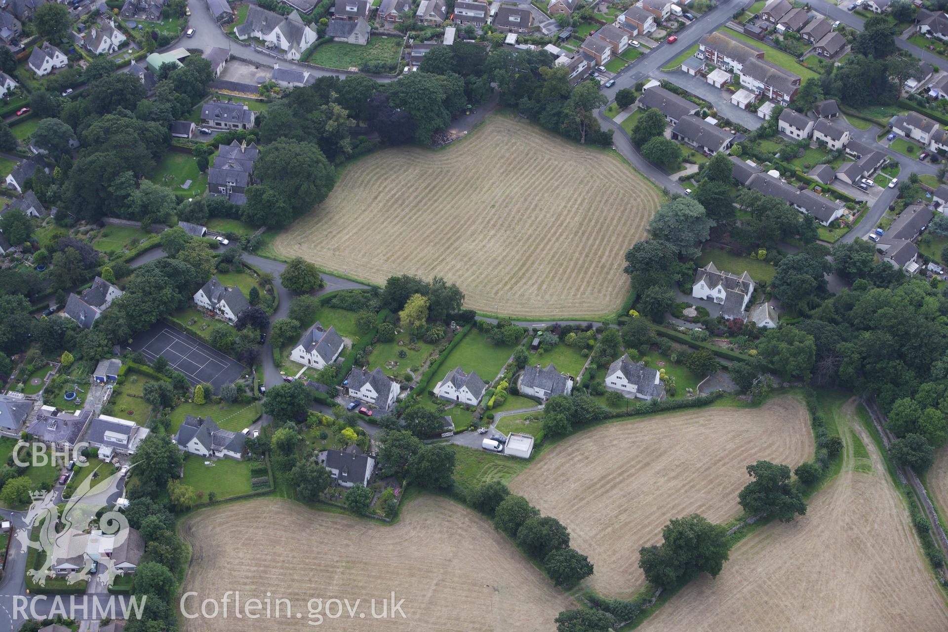 RCAHMW colour oblique aerial photograph of Green Hills, The Close, Llanfairfechan. Taken on 06 August 2009 by Toby Driver