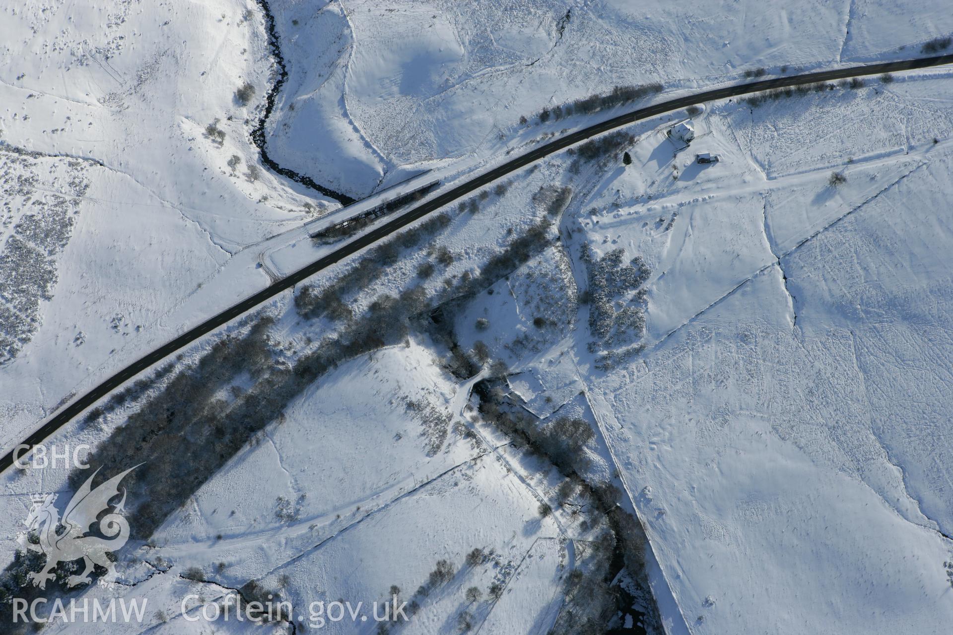 RCAHMW colour oblique photograph of Pont Gihirych. Taken by Toby Driver on 06/02/2009.