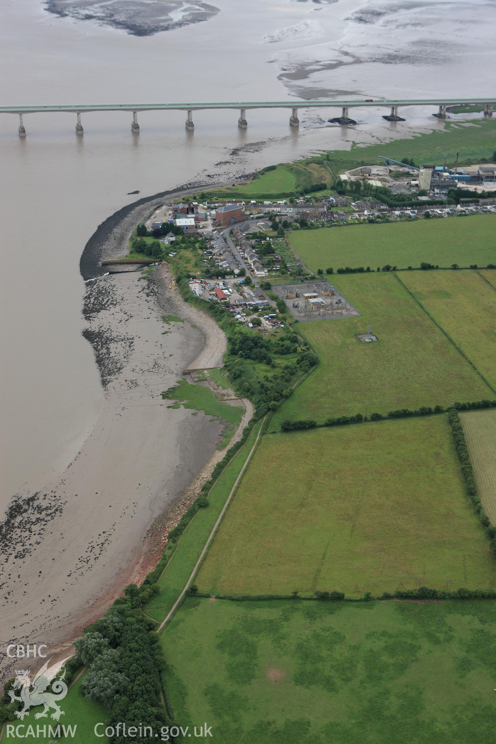 RCAHMW colour oblique aerial photograph of Sudbrook Fort, Portskewett. Taken on 09 July 2009 by Toby Driver