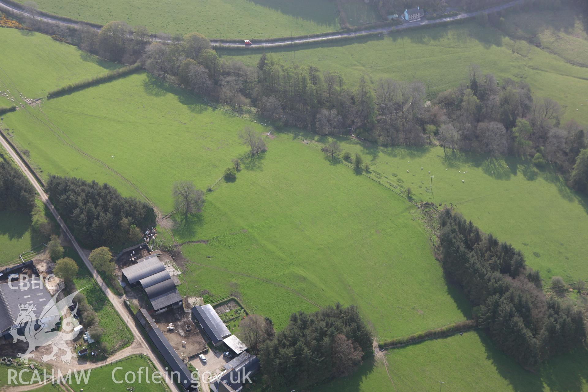 RCAHMW colour oblique aerial photograph of earthworks, Blaen y Cwm. Taken on 21 April 2009 by Toby Driver