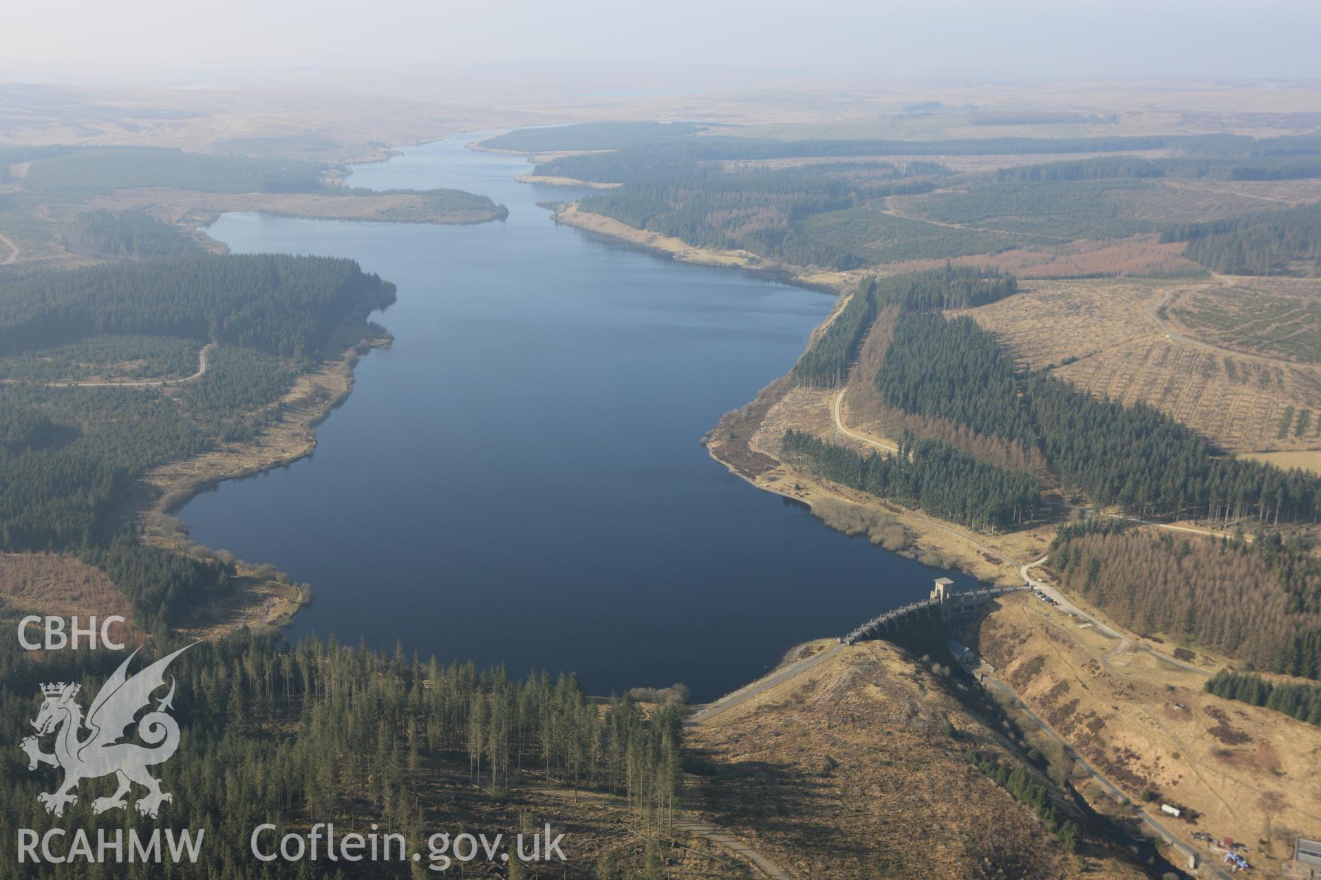 RCAHMW colour oblique photograph of Alwen Reservoir. Taken by Toby Driver on 18/03/2009.