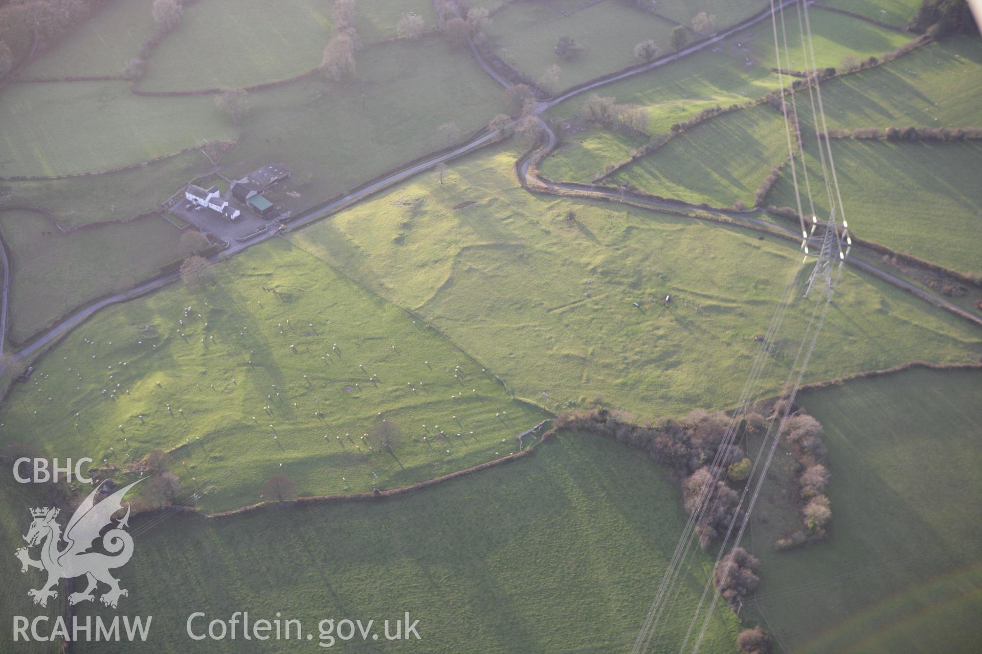 RCAHMW colour oblique aerial photograph of Pant Field System. Taken on 10 December 2009 by Toby Driver