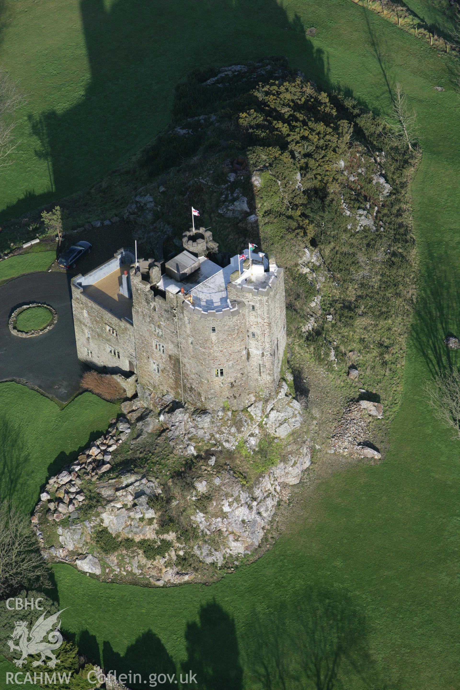 RCAHMW colour oblique aerial photograph of Roch Castle. Taken on 28 January 2009 by Toby Driver