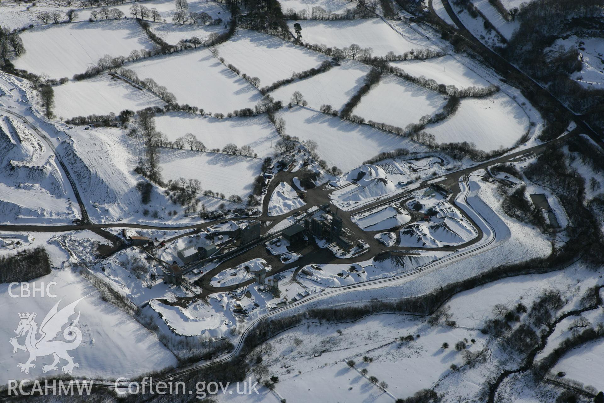 RCAHMW colour oblique photograph of Penderyn quarries. Taken by Toby Driver on 06/02/2009.