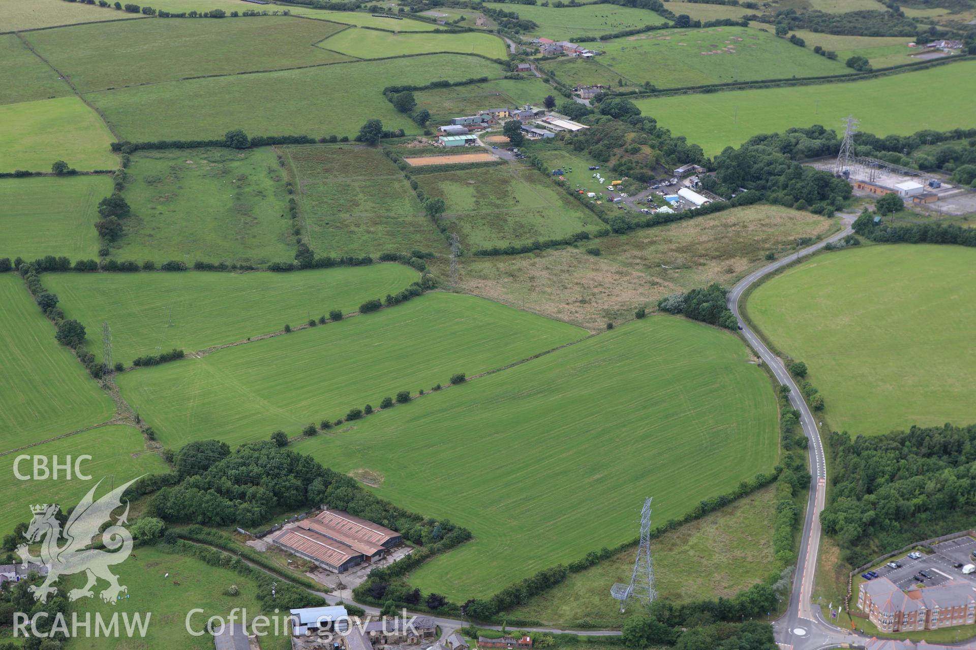 RCAHMW colour oblique aerial photograph of Offa's Dyke, viewed from the south-east. Taken on 08 July 2009 by Toby Driver