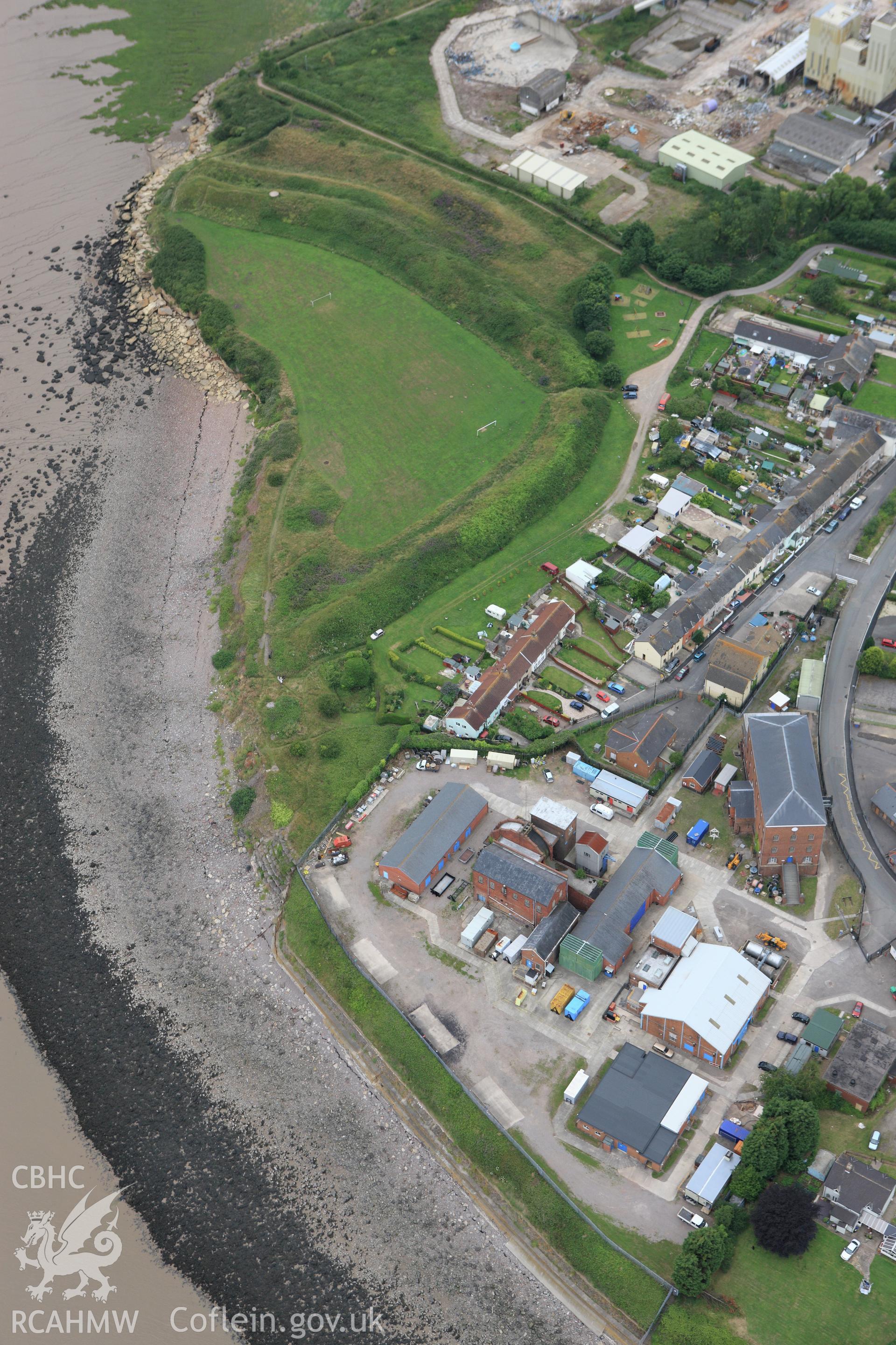 RCAHMW colour oblique aerial photograph of Sudbrook Fort, Portskewett. Taken on 09 July 2009 by Toby Driver