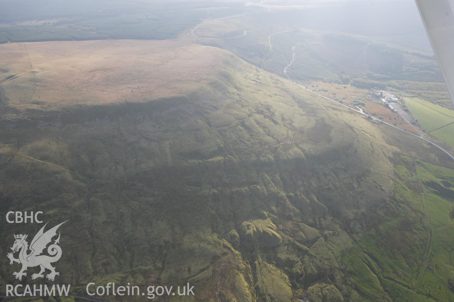 RCAHMW colour oblique aerial photograph of Tower Graig Level, Hirwaun. Taken on 14 October 2009 by Toby Driver
