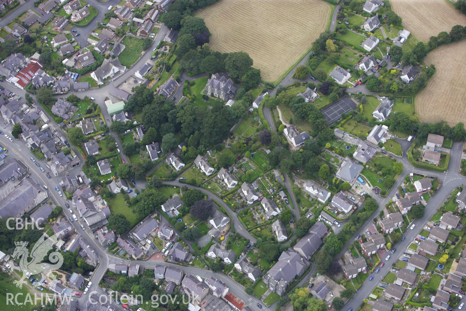 RCAHMW colour oblique aerial photograph of Green Hills, The Close, Llanfairfechan. Taken on 06 August 2009 by Toby Driver