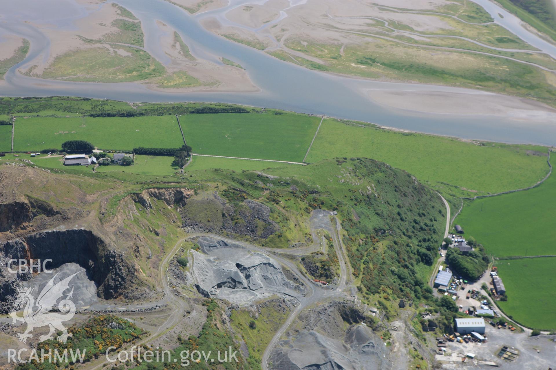 RCAHMW colour oblique aerial photograph of Tal-y-Gareg  Hill Fort. Taken on 02 June 2009 by Toby Driver
