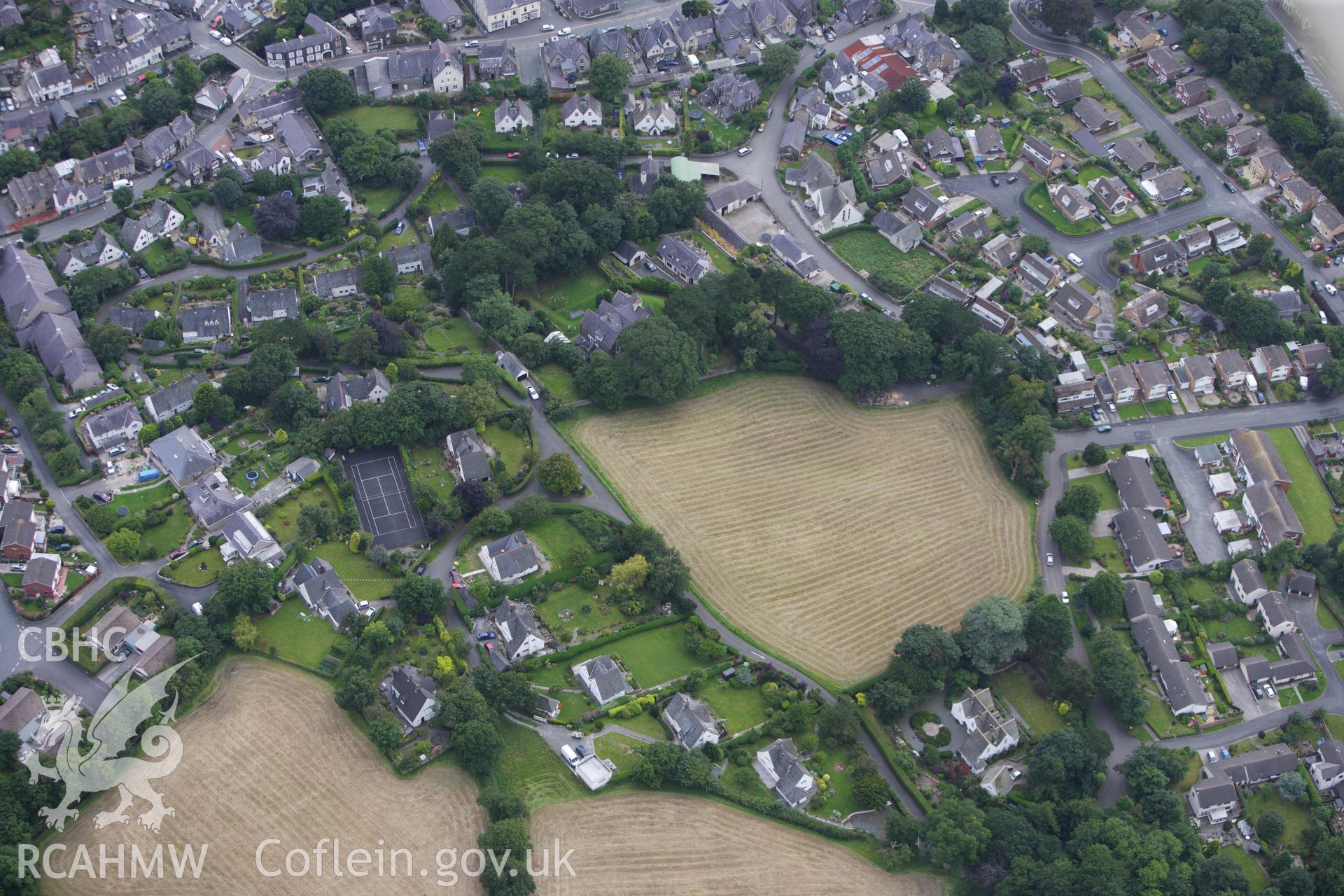 RCAHMW colour oblique aerial photograph of Green Hills, The Close, Llanfairfechan. Taken on 06 August 2009 by Toby Driver