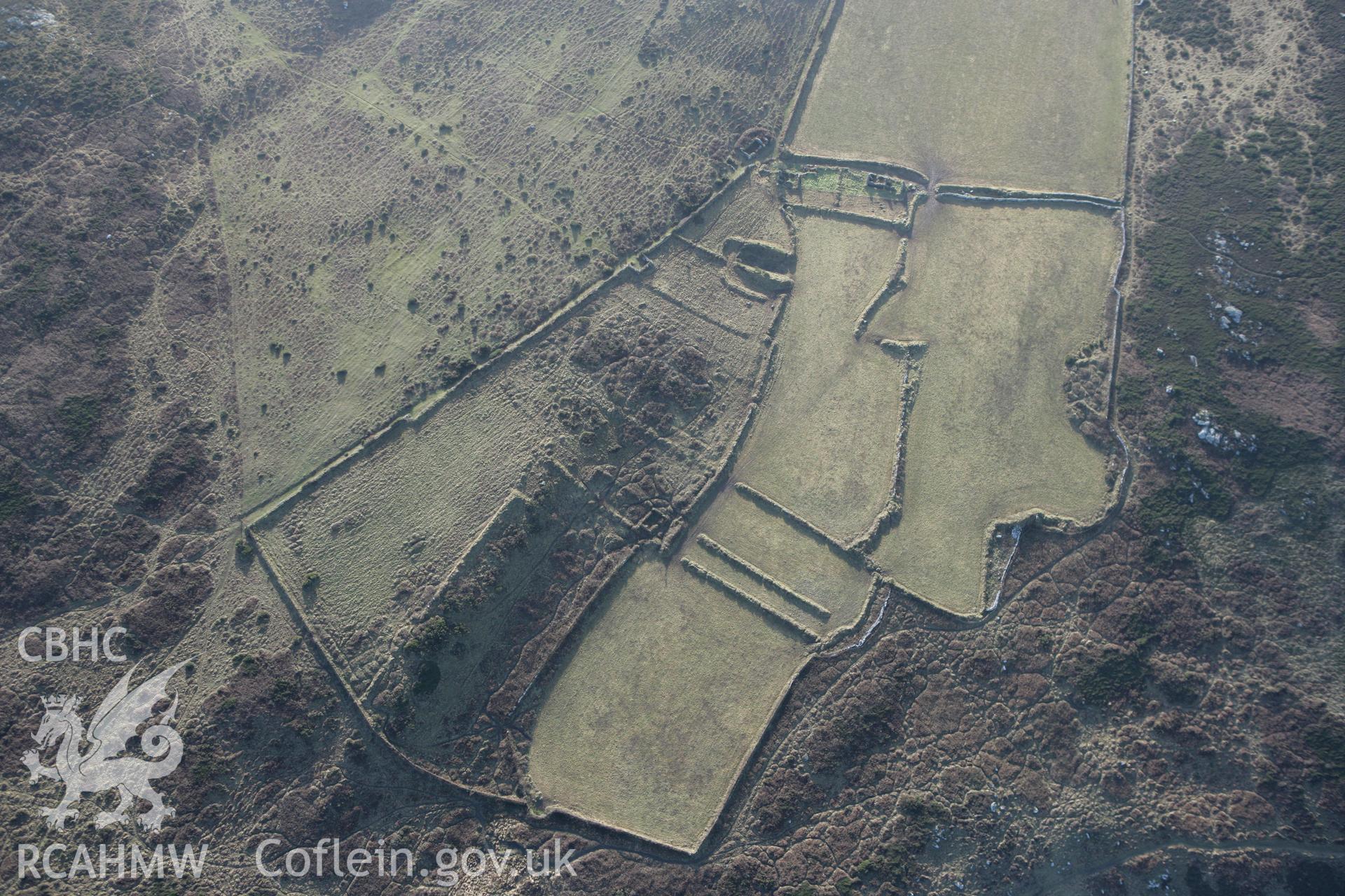 RCAHMW colour oblique aerial photograph of the Quaker village at Maes-y-Mynydd. Taken on 28 January 2009 by Toby Driver