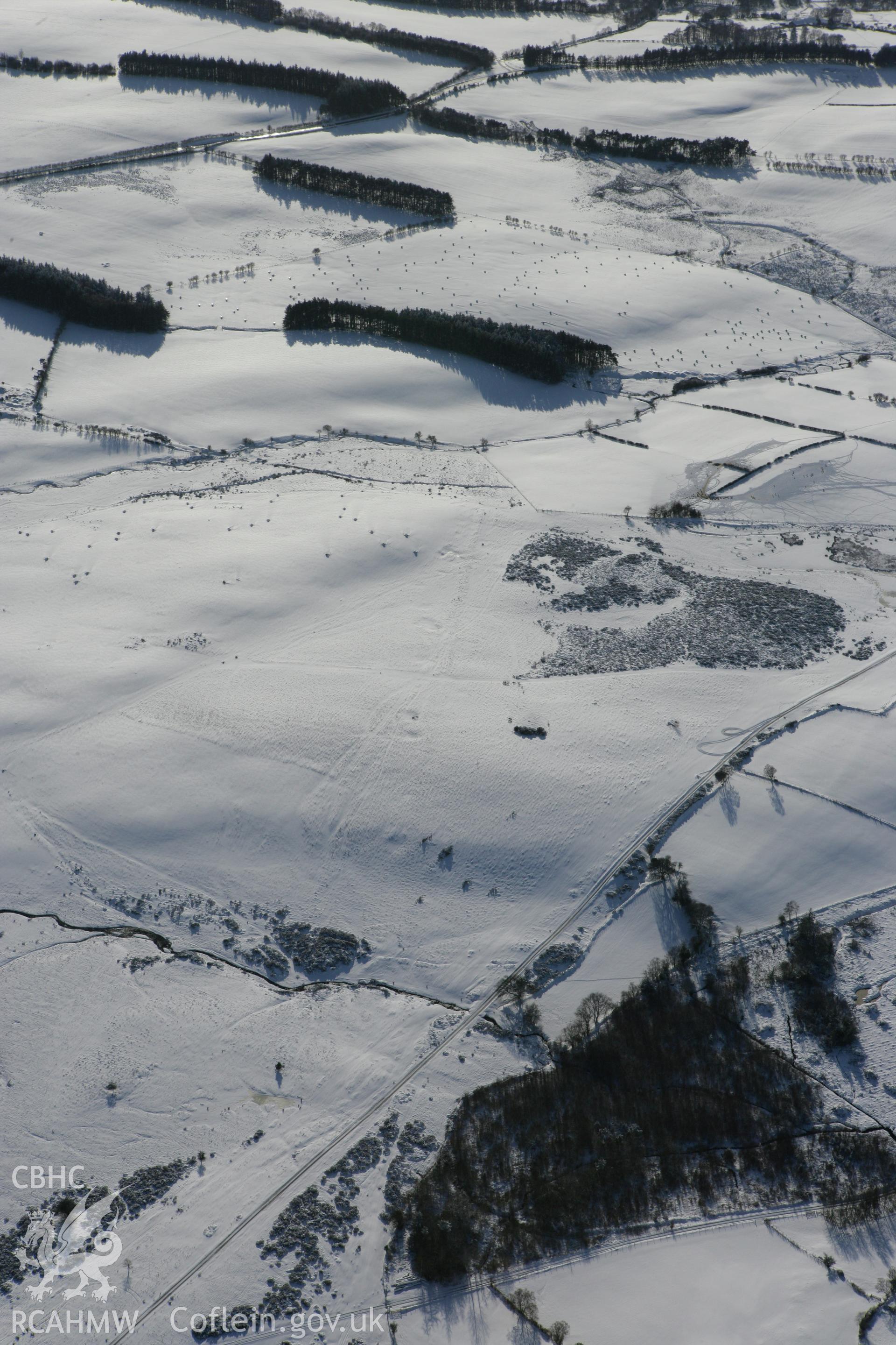 RCAHMW colour oblique photograph of Roman road on Mynydd Illtud. Taken by Toby Driver on 06/02/2009.