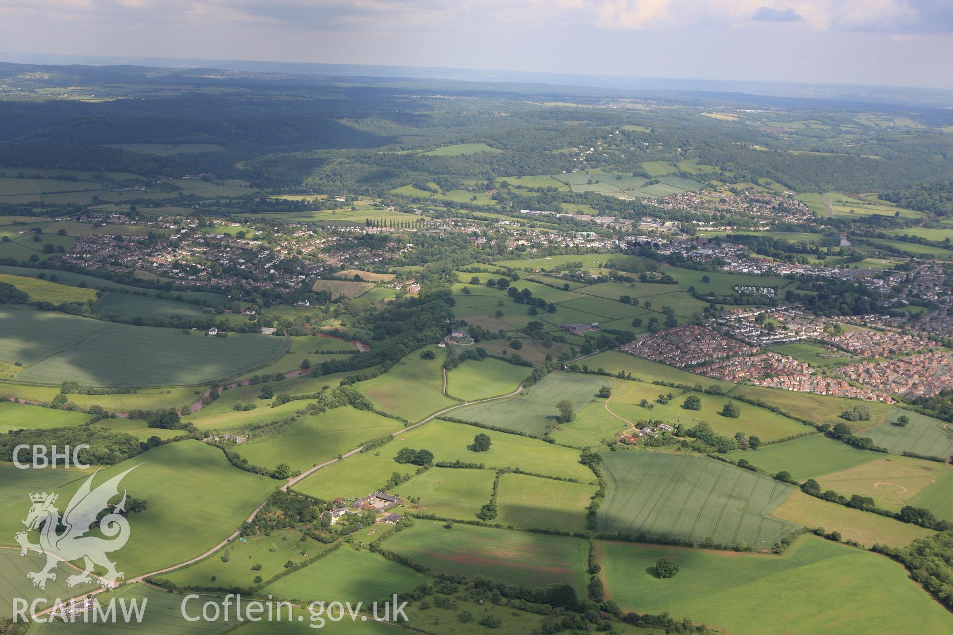 RCAHMW colour oblique aerial photograph of Monmouth. Taken on 11 June 2009 by Toby Driver