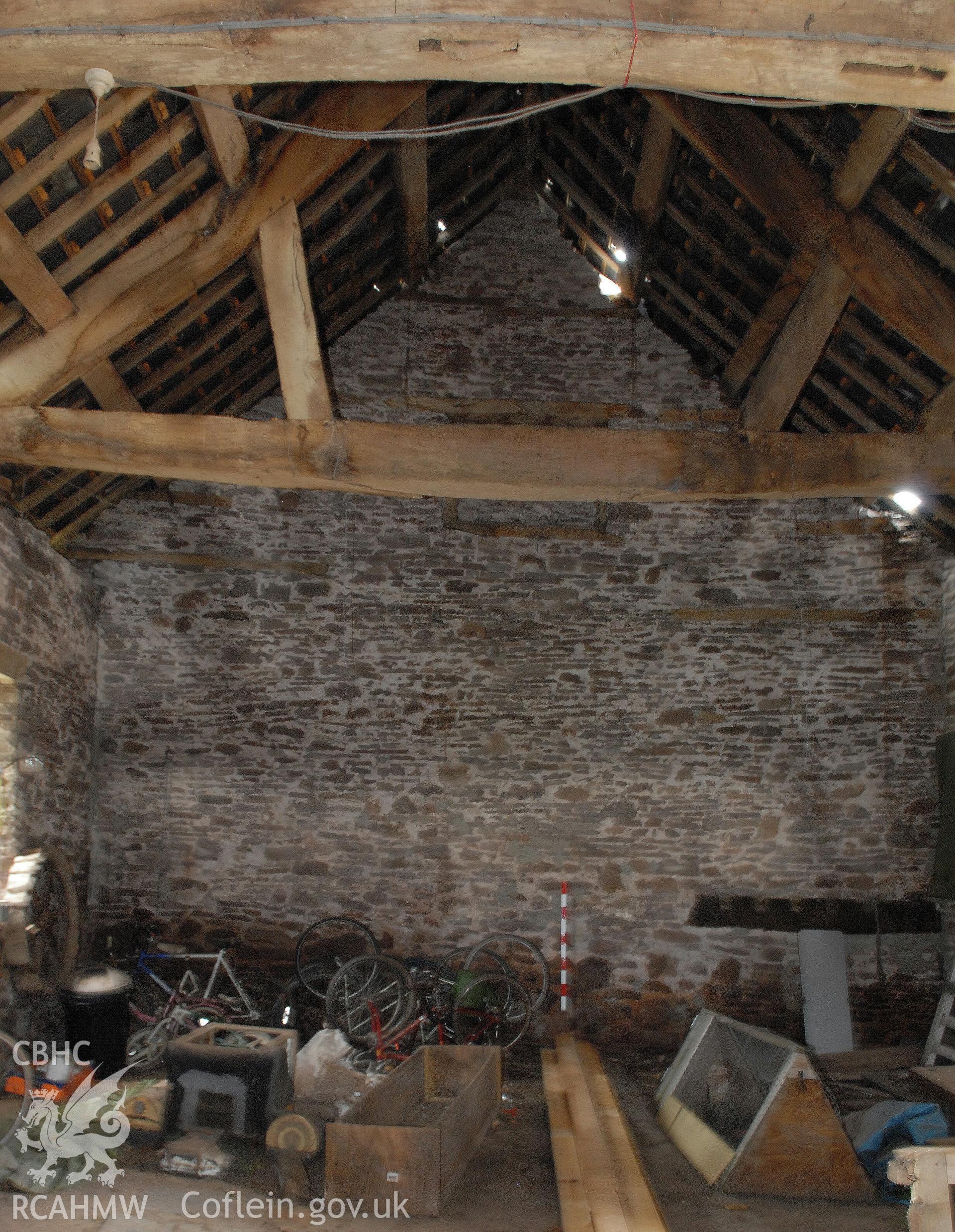 Interior view of the barn from the south.