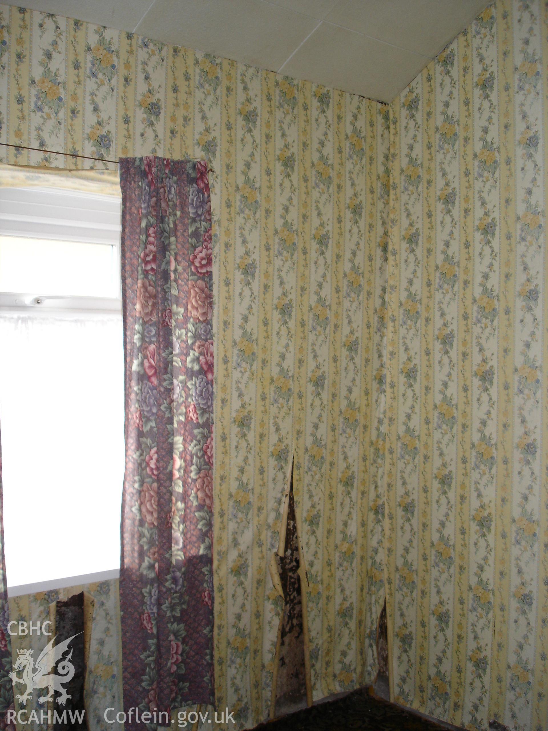 Colour digital photograph showing interior view of a cottage at Gelli Houses, Cymmer.