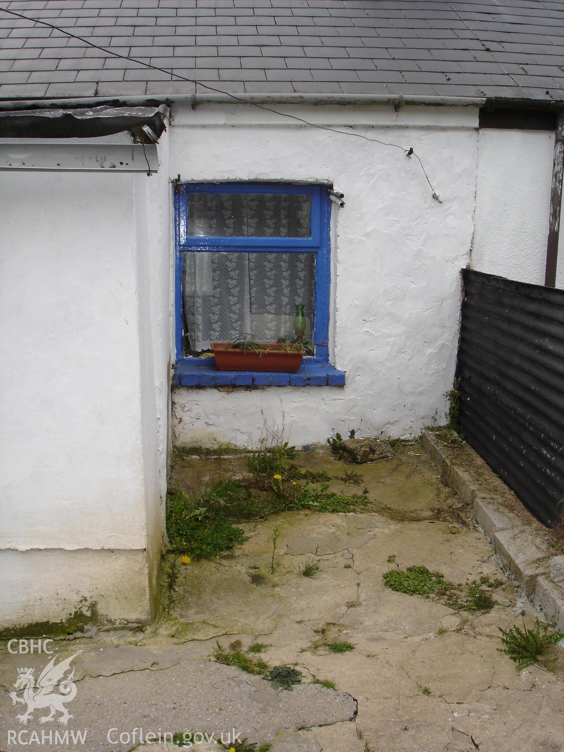 Colour digital photograph showing exterior view (outbuildings) of a cottage at Gelli Houses, Cymmer.
