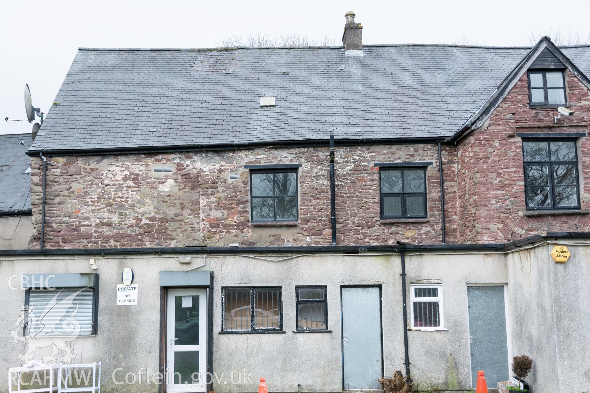 Exterior view showing rear elevation, taken by Martin Crampin for RCAHMW 21st March 2017.