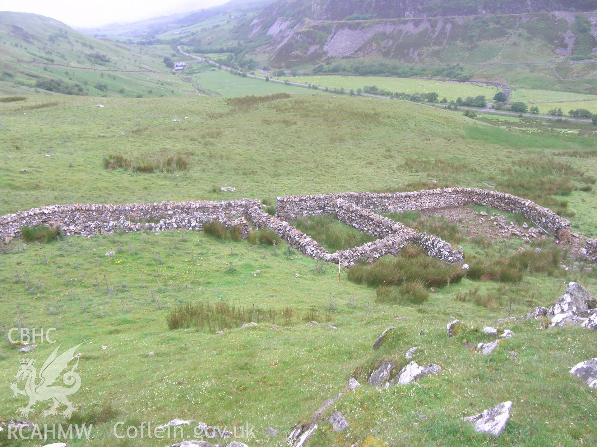 Pen y Rh?s Sheep Fold I, view across the whole structure, facing southwest
