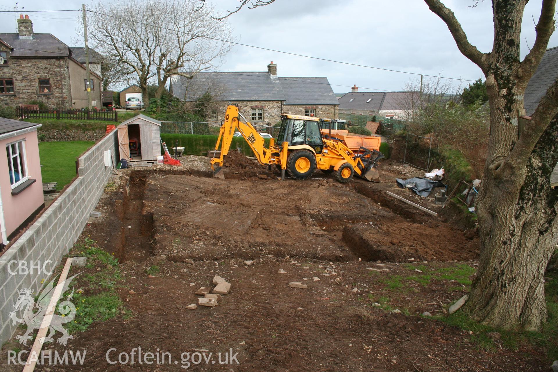 Photograph from an archaeological watching brief for Pencerrig, Mathry.  Prepared by Peter Crane of Cambria Archaeology, Report No. 2007/91, project record No. 63300, dated December 2007.